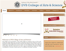 Tablet Screenshot of dvsdegreecollege.org